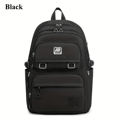 Mochila de Grande Capacidade para Estudantes // Casual, à Prova d'Água // De Nylon // Bolsa de Ombro Dupla, Fashion, p/ Viagem, Faculdade