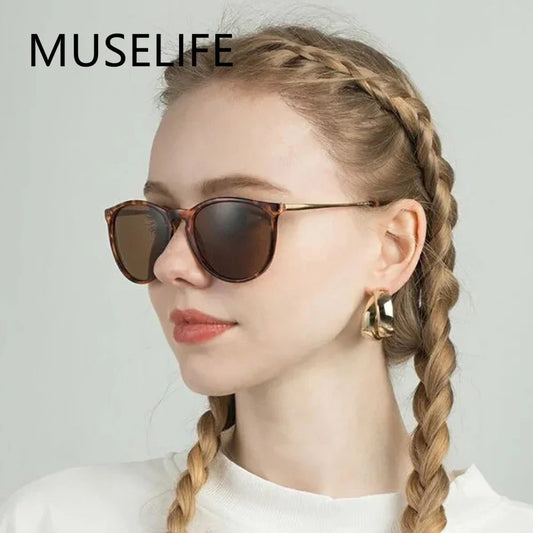 Óculos de sol pequenos ovais da moda 2025 da MUSELIFE, transparentes, clássicos, com proteção UV400, tendência feminina, óculos de sol transparentes para mulheres