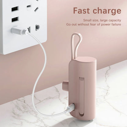 Power Bank 10000mAh Leve Com Cabo Embutido Carregador Portátil Para Celular Emergência Diário