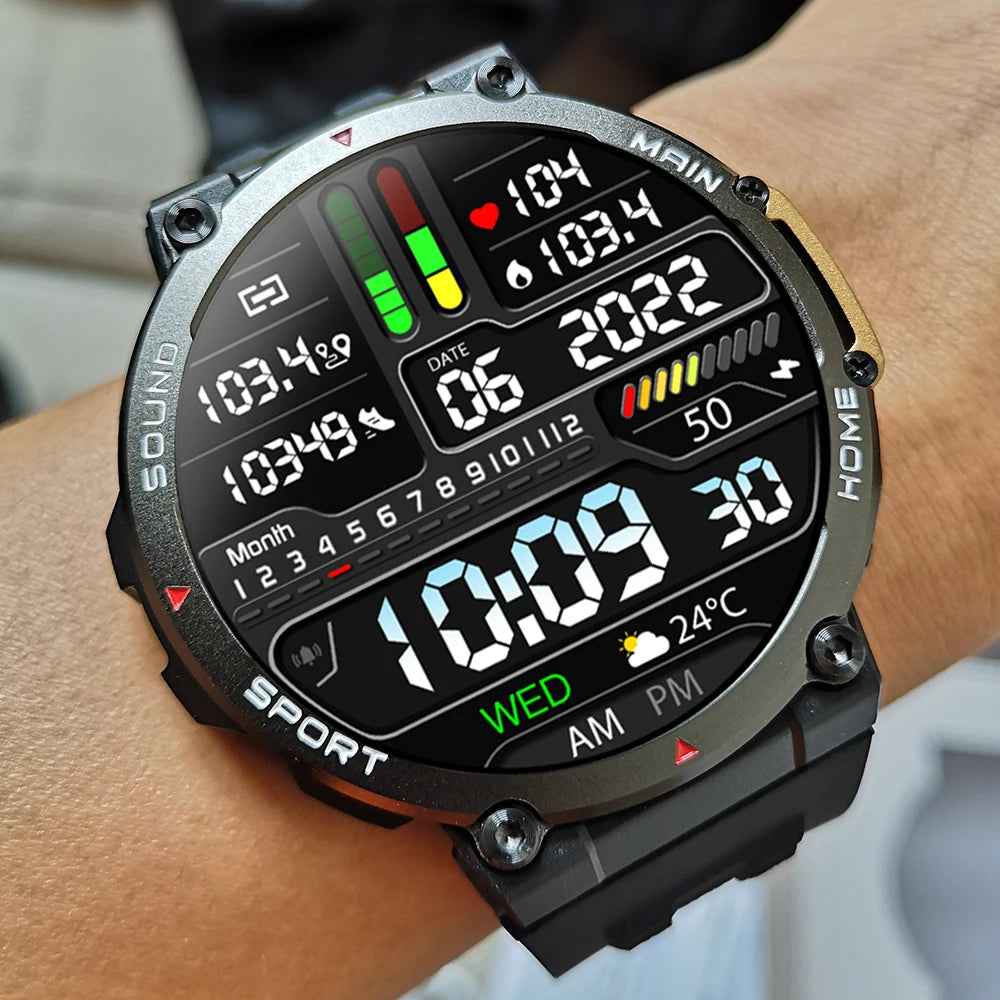 Relógios Inteligentes para Homens 2024 // Smart Watch Men Android Bluetooth Call IP68 // À Prova d'água // Pressão Arterial Fitness // Tracker Smartwatch Feminino