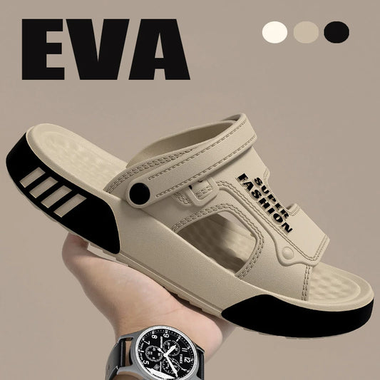 Chinelos Masculinos de Verão em EVA // Com Sola Macia // Sandálias Plataforma // Calçados p/ Áreas Internas e Externas // Para Caminhada na Praia // Chinelos Masculinos
