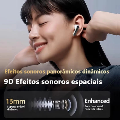 Fones de Ouvido p/Tradução 135 Idiomas em Tempo Real // Lenovo LP49 AI p/ Tradução s/ Fio Bluetooth 5.4 // Com Redução de Ruído HD p/ Chamadas // Escritório, Viagens //