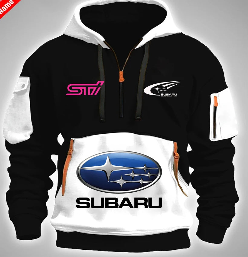 Macacão de Corrida SUBARU 2025 // Novo Moletom Masculino de Lã // Tendência Jovem // Modelagem Folgada // Pulôver c/ Vários Bolsos // Moletom Esportivo Casual, tamanhos P-5XG