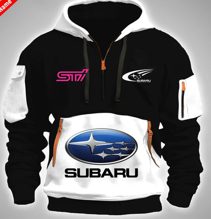 Macacão de Corrida SUBARU 2025 // Novo Moletom Masculino de Lã // Tendência Jovem // Modelagem Folgada // Pulôver c/ Vários Bolsos // Moletom Esportivo Casual, tamanhos P-5XG