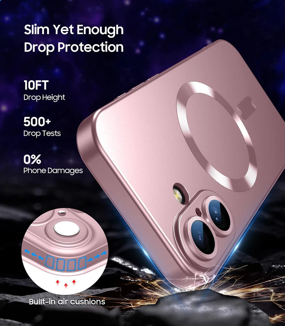 Capas p/ iPhone 16 Plus com Carregamento Magnético s/ Fio MagSafe e Proteção Traseira p/ a Câmera.