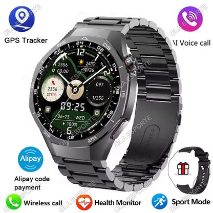 Novo Relógio Inteligente Masculino 2025 // Relógio 5 Pro // Tela AMOLED 1.52 // Chamada Bluetooth // Trajetória GPSM / NFC // Frequência Cardíaca Dinâmica // Relógios Inteligentes Island
