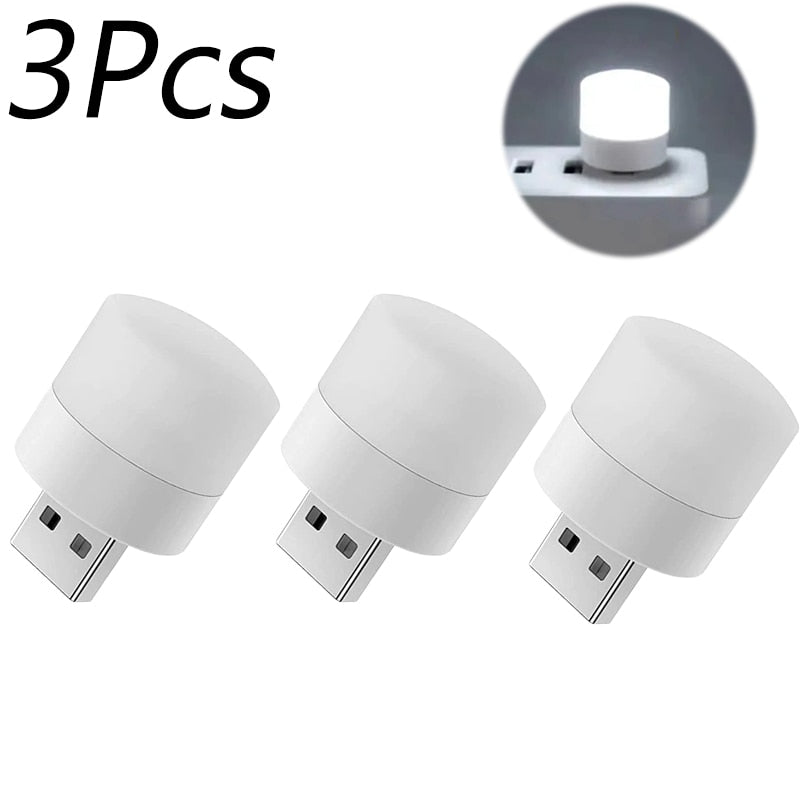 Mini Luz Noturna BAPPSUS USB Quente/Branco // 1-10 pçs // Proteção para os Olhos // Luz de Leitura USB Plug // Carregamento de Energia Móvel Led Night