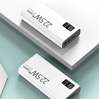 Power Bank 20000mAh Portátil com Tela LCD // Carregamento Rápido e 2 Saídas USB p/ Celular, Tablet e Viagem