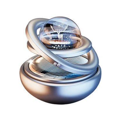 Difusor de Aromaterapia Giratório para Carro (Movido a Energia Solar) // Aromatizador e Perfumador de Ambiente Interno (Sem Pastilha)