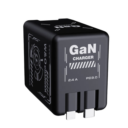 Carregador Rápido Portátil Multifuncional Dobrável GaN 20W PD3.0 // Com Proteção de Carga e Cabo Tipo-C Retrátil