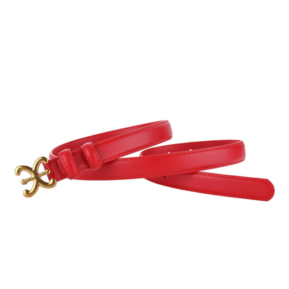 Cintos de Luxo Femininos // Elegantes e ModernosM // 1,8 cm // Cintos de Couro / Corpo // Fivela de Metal // Cabeça Adequada p/ Calças Sociais, Uso Casual