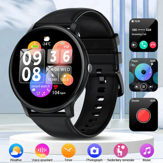 Relógio Inteligente LIGE com tela HD de 1,39" Unissex // Bluetooth, Chamada, Sono // Monitoramento de Oxigênio no Sangue