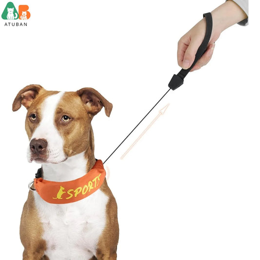 Conjunto de Coleira e Guia ATUBAN p/ Cães // Coleira Multifuncional / Com Guia Retrátil // Coleira Grande c/ Cordão Embutido