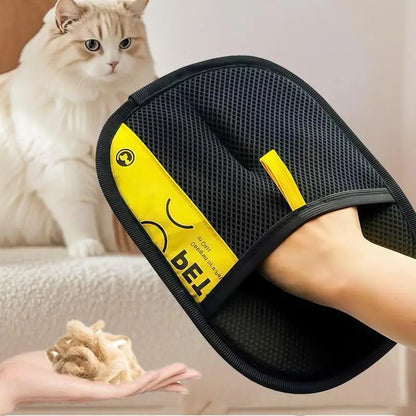 Luvas Eletrostáticas p Remoção de Pelos de Animais de Estimação // Para Cães e Gatos // Reutilizáveis e Laváveis // Com Escova Removedora de pelos 2 em 1 // Seguras e Não Tóxicas