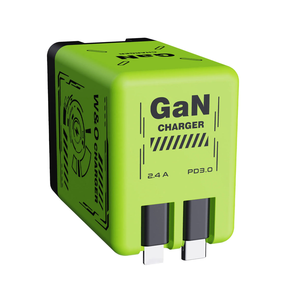 Carregador Rápido Portátil Multifuncional Dobrável GaN 20W PD3.0 // Com Proteção de Carga e Cabo Tipo-C Retrátil