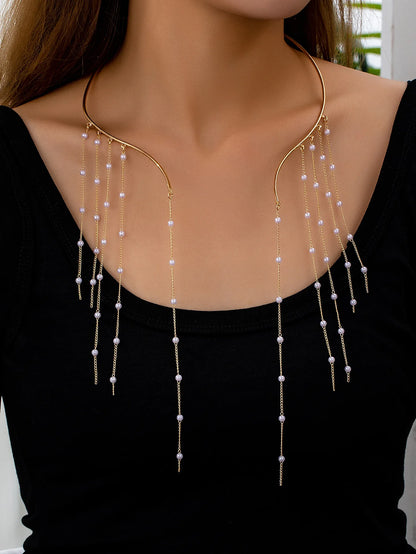 Colar c/ Pingente de Pérolas Artificiais p/ Mulheres // Joia de Pescoço Simples e Moderna // Presente Perfeito p/ Festas // lançamento de 2026