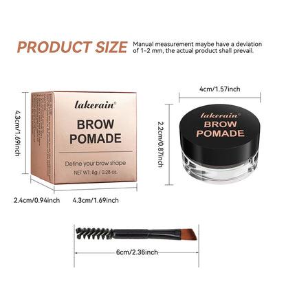 6 Cores de Maquiagem para Sobrancelhas de Longa Duração // À Prova D'Água // Pomada para Sobrancelhas 3D Natural // Gel p/ Sobrancelhas c/ Pincel // Maquiagem Profissional