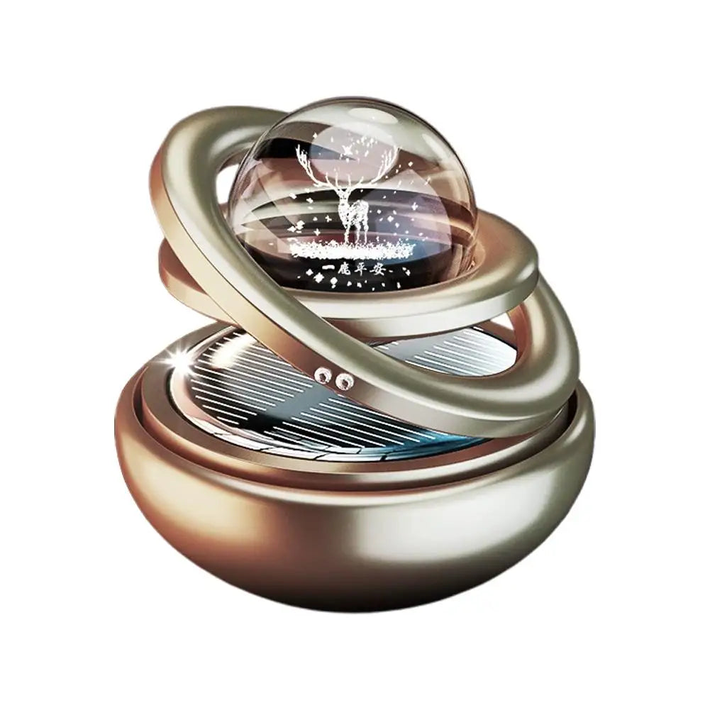 Difusor de Aromaterapia Giratório para Carro (Movido a Energia Solar) // Aromatizador e Perfumador de Ambiente Interno (Sem Pastilha)