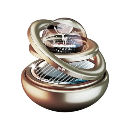 Difusor de Aromaterapia Giratório para Carro (Movido a Energia Solar) // Aromatizador e Perfumador de Ambiente Interno (Sem Pastilha)