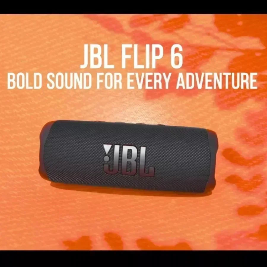 Caixa de Som Bluetooth Sem Fio JBL Flip 6 Original // Portátil, Resistente à Água IPX7 // Para Uso Externo // Com Graves Estéreo e Tweeter Independente.
