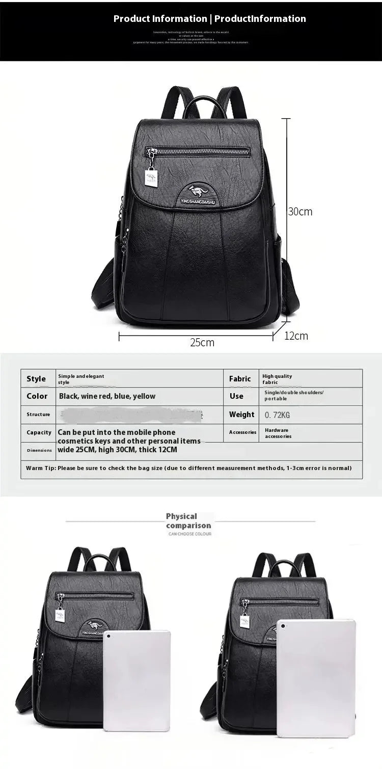 Hot Sell Women Soft Leather Backpacks Vintage Female Shoulder Bags Sac a Dos Casual Travel Ladies Bagpack Mochilas School Bags
