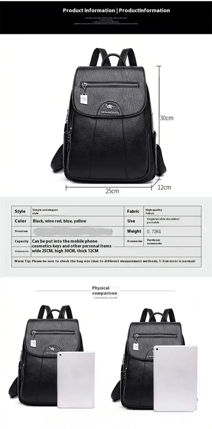Hot Sell Women Soft Leather Backpacks Vintage Female Shoulder Bags Sac a Dos Casual Travel Ladies Bagpack Mochilas School Bags