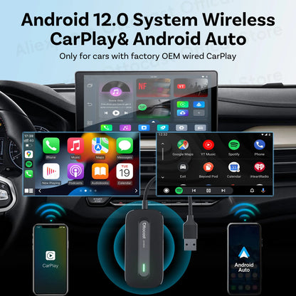 Adaptador OTTOCAST Play2Video Express Wireless // CarPlay Android Auto para Youtube, Netflix p/ Volvo Chevrolet VW CarAccessory