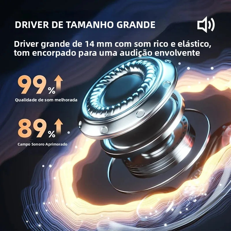 Fone de Ouvido s/ Fio Zombies Cat B22 OWS Bluetooth 6.0 com IA // Tradução Automática // Condução de ar // Luz de segurança // Ideal p/ Esportes e Com Aplicativo Integrado.