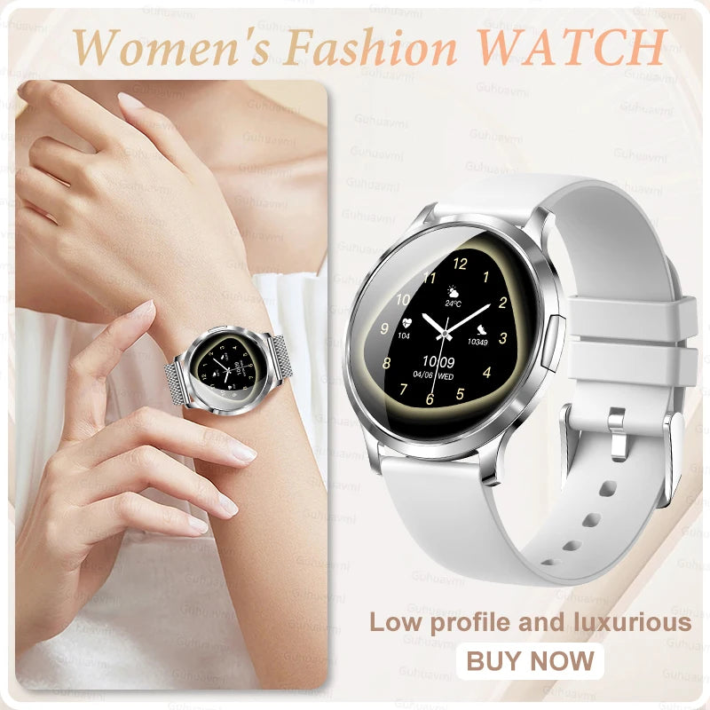 Novo Smartwatch Feminino 2026 // Presente com Tela Touch Completa de 1,32 Polegadas // Funções de Esporte e Fitness // Chamadas Bluetooth e Design Elegante