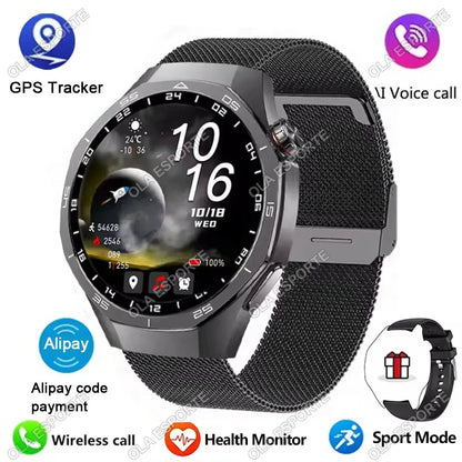 Novo Relógio Inteligente Masculino 2025 // Relógio 5 Pro // Tela AMOLED 1.52 // Chamada Bluetooth // Trajetória GPSM / NFC // Frequência Cardíaca Dinâmica // Relógios Inteligentes Island