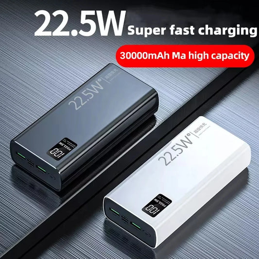 Power Bank 20000mAh Portátil com Tela LCD // Carregamento Rápido e 2 Saídas USB p/ Celular, Tablet e Viagem