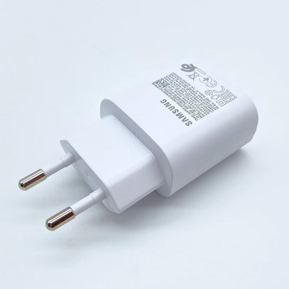 Carregador Samsung Original Super Rápido de 25W com USB Tipo C // Para Galaxy S24 S23 S20 S21 S22 Plus A54 A34, Flip e Fold 5 6 4