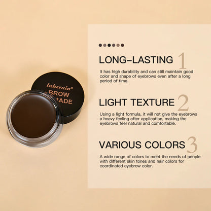 6 Cores de Maquiagem para Sobrancelhas de Longa Duração // À Prova D'Água // Pomada para Sobrancelhas 3D Natural // Gel p/ Sobrancelhas c/ Pincel // Maquiagem Profissional