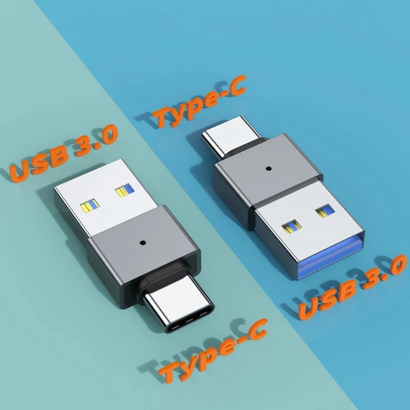 Adaptador USB 3.0 para USB C Macho para Macho // Adaptador de Carregamento // Fácil conexão de Dispositivos