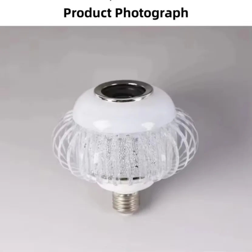Lâmpada LED RGB c/ Controle Remoto p/ Iluminação Ambiente // Luz Branca e Alto-Falante Integrado // Bluetooth Inteligente e Soquete E27.