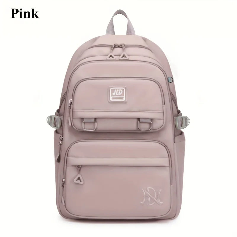 Mochila de Grande Capacidade para Estudantes // Casual, à Prova d'Água // De Nylon // Bolsa de Ombro Dupla, Fashion, p/ Viagem, Faculdade