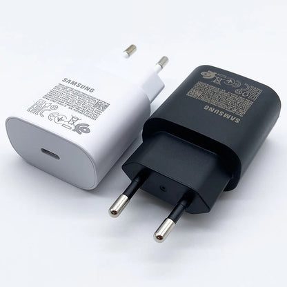 Carregador Samsung Original Super Rápido de 25W com USB Tipo C // Para Galaxy S24 S23 S20 S21 S22 Plus A54 A34, Flip e Fold 5 6 4