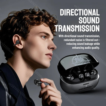 Fones de Ouvido Zombiescat B15 OWS c/ Clipe de Orelha // Som Estéreo Imersivo de 360° // Bluetooth 5.4, à Prova d'Água IPX4 // Para Esportes // TWS, s/ Fio.