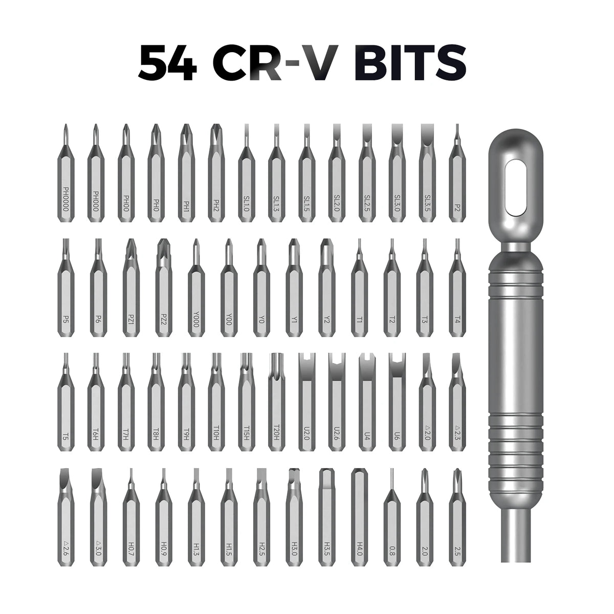 Mini Kit de Chaves de Fenda de Precisão 55 em 1 com Pontas Magnéticas Phillips // Conjunto Multifuncional de Ferramentas Manuais p/ Reparo de Celulares, Relógios, Óculos e PCs