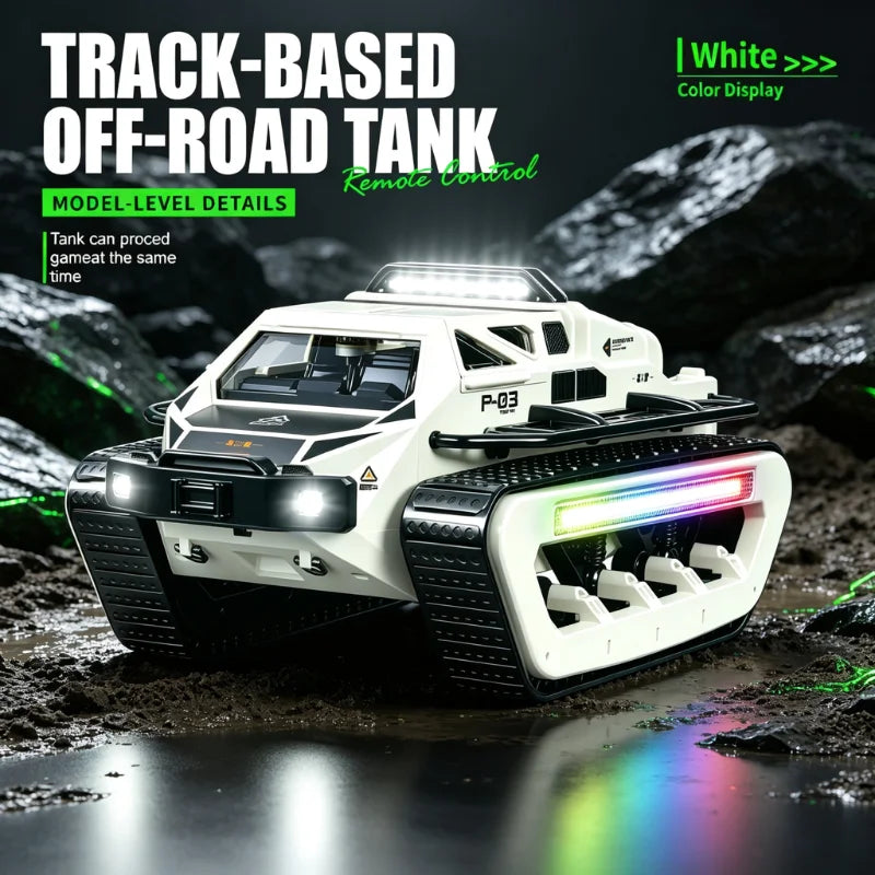 Brinquedo de Controle Remoto JJRC C8840 // Tanque Off-Road c/ Esteiras // Controle Proporcional, Realista, Capaz de Fazer Manobras (Empinar e Rotação 360°) // Ótima Opção de Presente