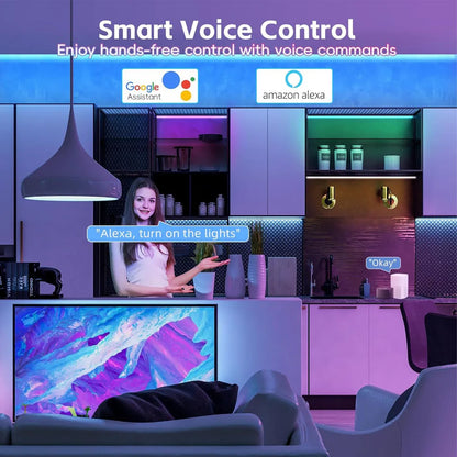Fita de LED RGB Zigbee Tuya 12V 1m 2m 3m 4m 5m 10m Dimerizável // À Prova D'Água, Kit de Fita de LED // Compatível com Aplicativo Smart Life para Alexa Home Assistant