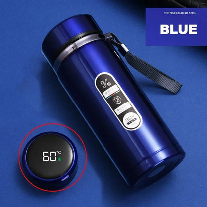 Garrafa Térmica de Aço Inoxidável (SUS304) p/ Chá e Agua// Com Capacidade de 500 ml  // Isolamento a Vácuo e Visor de Temperatura em LED.