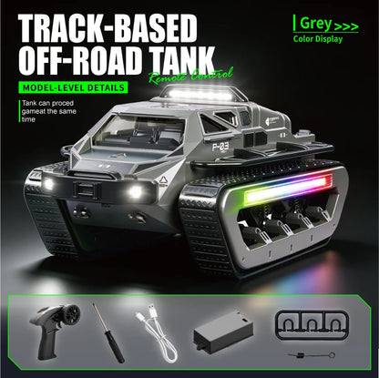 Brinquedo de Controle Remoto JJRC C8840 // Tanque Off-Road c/ Esteiras // Controle Proporcional, Realista, Capaz de Fazer Manobras (Empinar e Rotação 360°) // Ótima Opção de Presente