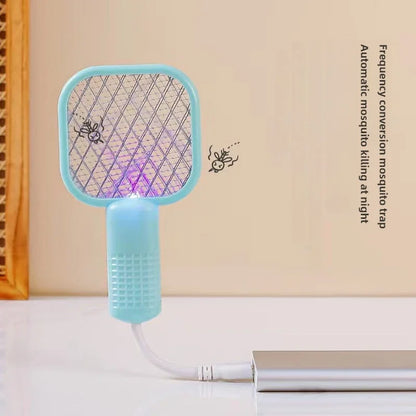 Mata-mosquitos elétrico recarregável, mata-insetos portátil para camping, áreas externas, casa, mata instantaneamente, carregamento USB, seguro para crianças