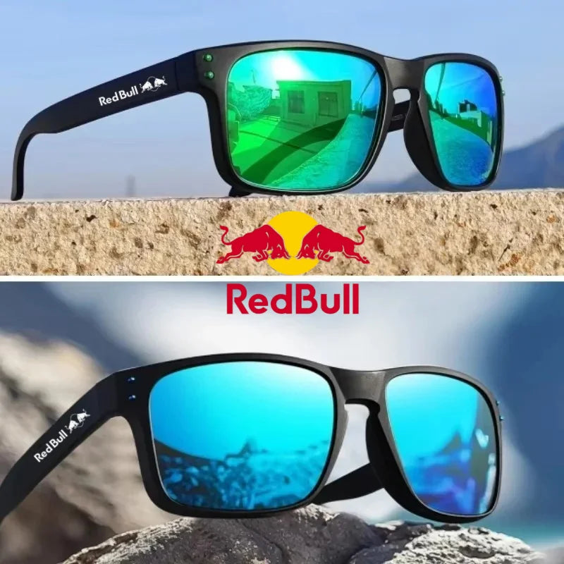 Óculos de Sol Quadrados Polarizados Red Bull Fashion F1 Unissex // Acabamento de Alta Qualidade // Proteção UV