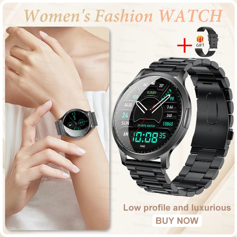 Novo Smartwatch Feminino 2026 // Presente com Tela Touch Completa de 1,32 Polegadas // Funções de Esporte e Fitness // Chamadas Bluetooth e Design Elegante