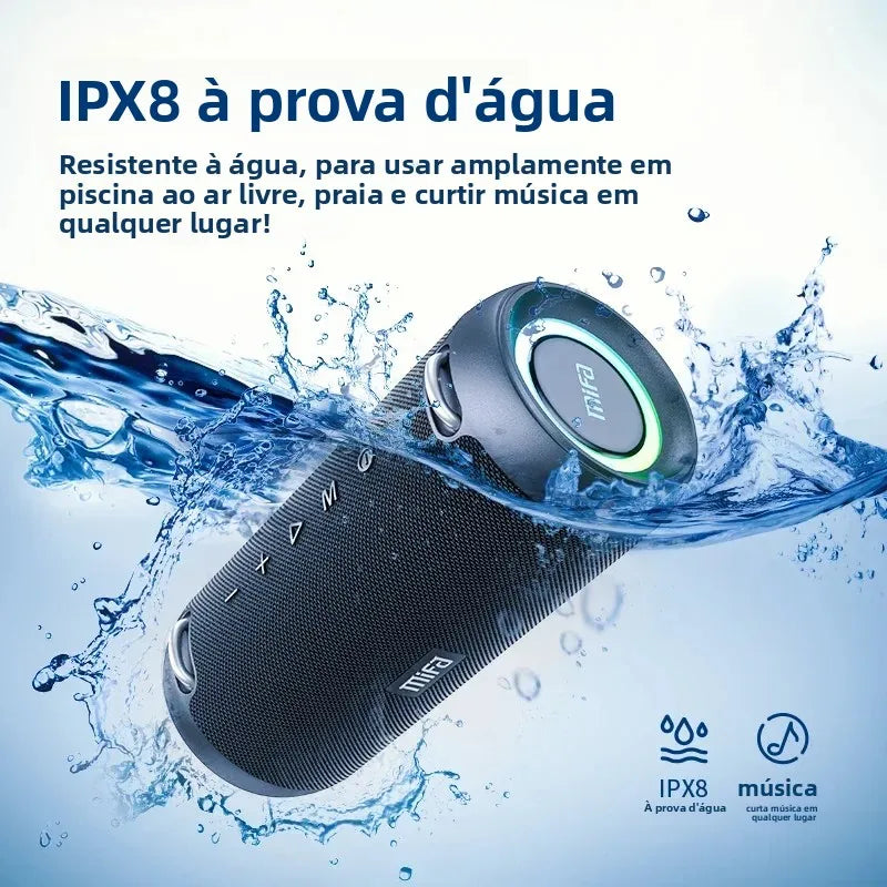 Caixa de Som Bluetooth Mifa A90 com Potência de Saída de 60W // Amplificador Classe D c/ Excelente Desempenho de Graves // Ideal p/ Camping.