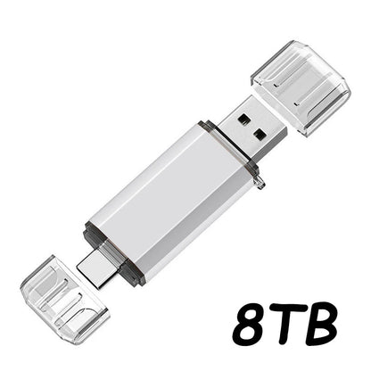 Novo Pendrive OTG 2 em 1 de 16 TB (USB 3.0 e Tipo-C) para iPhone, Samsung, Huawei, Xiaomi, Android e Notebook