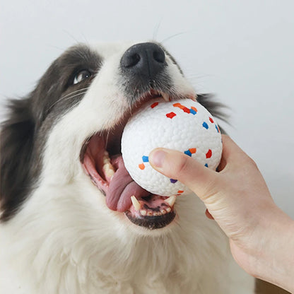 Bola de Pipoca Leve, para Cachorro CDDMPET // Bola Interativa para Animais de Estimação // Bola de Mastigar para Cães Pequenos e Grandes // Resistente à Mordida