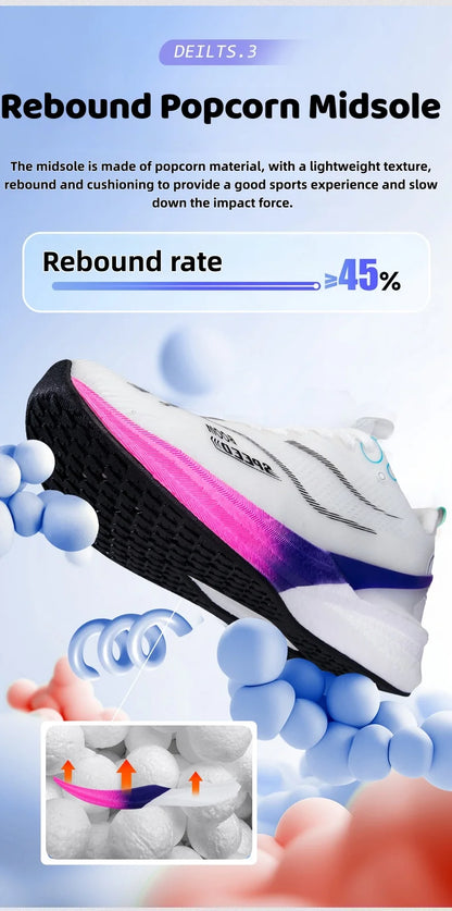 Tênis de Corrida de Maratona Profissional Unissex c/ Placa de Carbono // Absorção de Impacto // Ultraleve e c/ Suporte Estável. Modelo 2026.